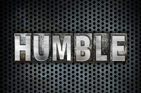 Humble 概念金属印刷品类型字母凸版打字稿网格背景图片