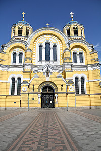 圣弗拉基米尔东正教会背景图片