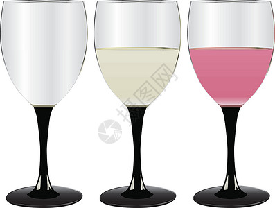 雷司令葡萄酒酒杯眼镜黄色玻璃液体酒厂高脚杯粉色饮料插画