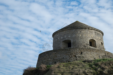 警卫塔旅游选票堡垒守护石头背景图片