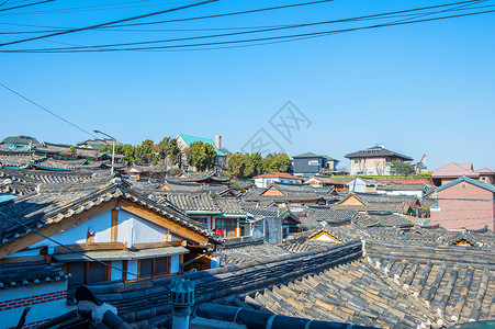 村 韩国传统风格建筑S房屋旅行房子村庄背景图片