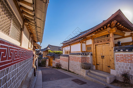 村 韩国传统风格建筑S房屋村庄旅行房子背景图片