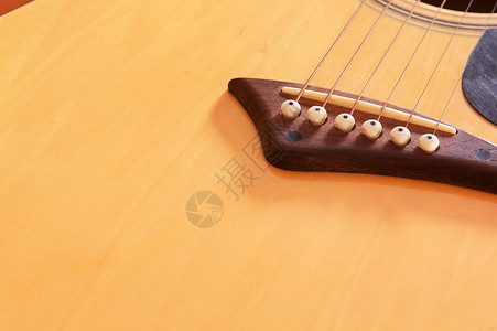 架桥音响吉他警卫木头和弦乐器金属木板选择性焦点歌曲娱乐木制的高清图片素材