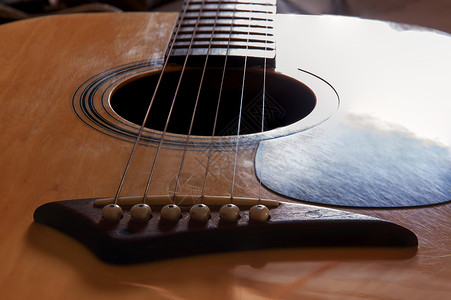 架桥音响吉他吉他手音板金属音孔爱好选择性细绳音乐家音乐娱乐木制的高清图片素材