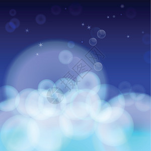 抽象背景上的气泡蓝色背景图片