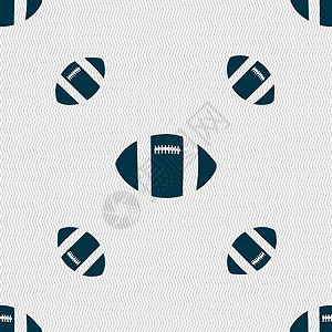 橄榄球球图标标志 具有几何纹理的无缝模式 韦克托大学插图联盟棕色力量乐趣季节橄榄球游戏皮革背景图片