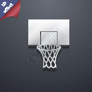 3D 风格 Trendy 现代设计 带有文字空间的文本矢量分数竞赛篮子插图篮球游戏团队运动娱乐背景图片