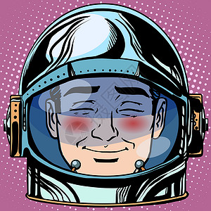 尴尬猪表情表情符号尴尬表情符号脸男人宇航员 retr设计图片