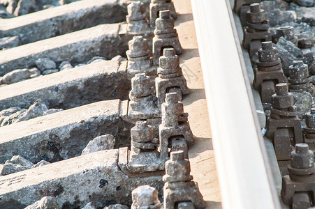 铁路视图运输路口速度过境货运石头火车车站旅行工程小路高清图片素材