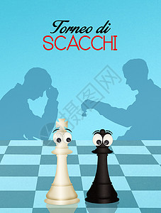国际象棋锦标赛比赛男人白色游戏女王战略黑色跳棋国王插图背景图片