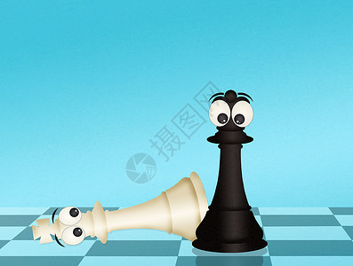 中将专注游戏跳棋战略插图竞赛国王女王主教比赛背景图片