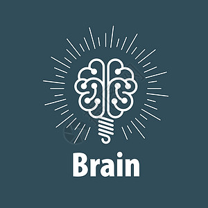 思考的力量矢量大脑日志工业灯泡知识教育标识创造力创新科学解决方案思考插画