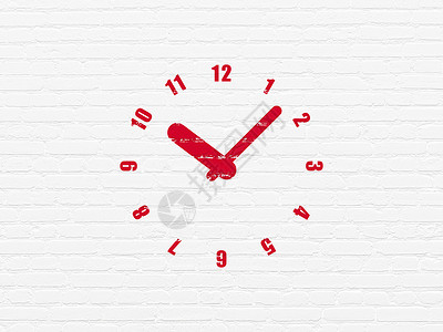 背景墙上的时间轴概念时钟数字灰色手表倒数绘画展示白色日程年表建筑背景图片