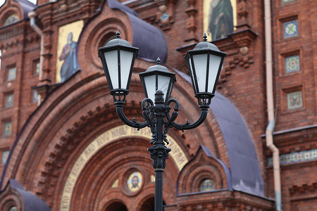 古典风格的街灯背景图片
