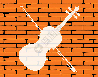 国家背景墙壁艺术会场乐器音乐插图小提琴白色艺术品绘画背景图片