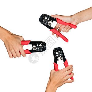 一组人手女性手指成人手臂拇指棕榈手势工具背景图片