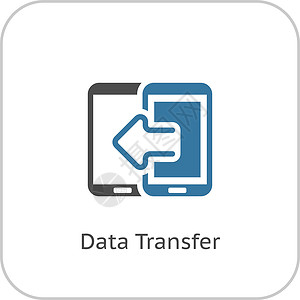 数据传输图标 平面设计组织下载交换档案贮存手机文档技术资源插图背景图片