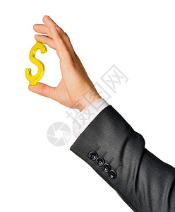 一组商务人士的手女性袖子套装商务金子货币人士拇指手臂手势背景图片