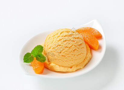 桃子汁杏汁冰淇淋冰淇淋味道甜点桃子盘子冰冻奶油水果食物果子背景