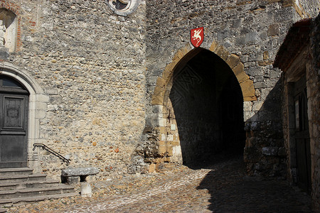 教会入口中世纪被围城建筑学城市入口景观岩石房子历史村庄城堡石头背景