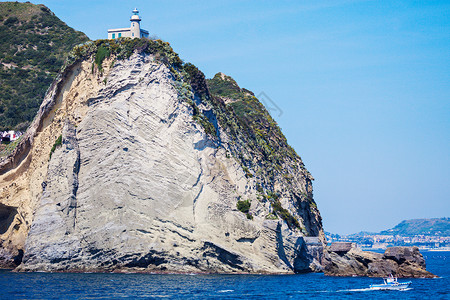 卡波米塞诺灯塔旅行地标建筑学城市岩石天际悬崖高清图片