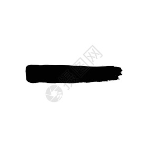 画笔描边 Grunge 矢量纹理艺术边界墨水刷子黑色水粉印迹水彩中风背景图片