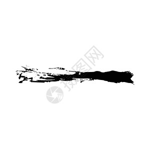 画笔描边 Grunge 矢量纹理黑色水彩墨水刷子印迹艺术水粉边界中风背景图片
