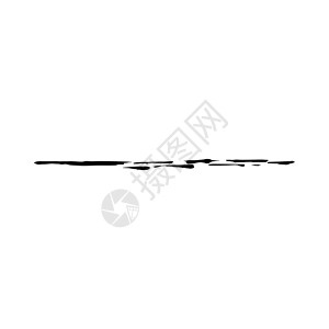 画笔描边 Grunge 矢量纹理边界墨水印迹中风水彩黑色刷子水粉艺术背景图片