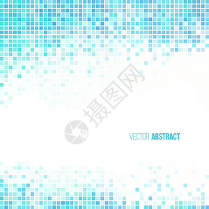 蓝色底色抽象几何背景艺术公司底色青色创造力空白样本正方形白色马赛克插画