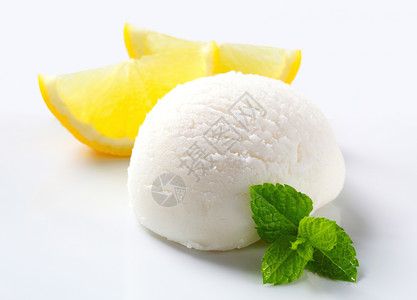 柠檬糖果子甜点冰淇淋冰冻食物水果楔子白色酸奶薄荷高清图片