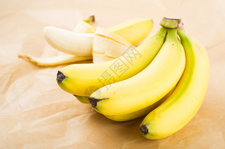 有机香蕉水果食物水平背景图片