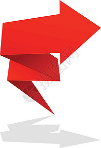 红折向箭头图标 - 市场升起符号背景图片