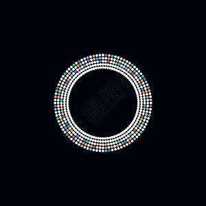 彩色圆点主题艺术圆圈圆形背景图片