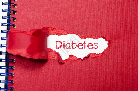 糖尿病这个词出现在撕破的纸后面治疗肥胖胰腺饮食症状重量医疗保险营养风险预防撕裂高清图片素材