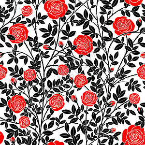 红玫瑰叶子黑色植物双色窗饰生长玫瑰丛草本植物红色多刺背景图片