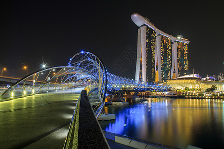 酒店开业宣传单新加坡天空日落场景景观反射日出天际商业传单城市背景