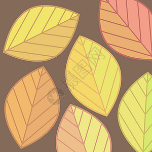 秋叶绘画黄色墙纸季节插图天气艺术卡通片背景图片