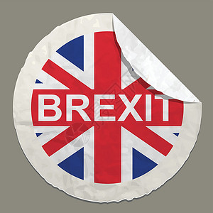 欧元危机Brexit 英国公投概念公民国家经济协议旗帜投票碰撞英语商业联盟插画