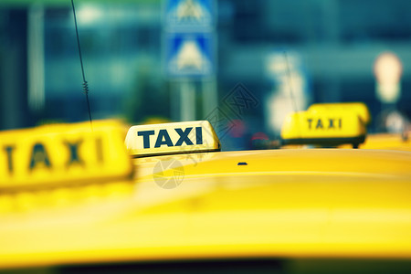 计程出租车交通城市生活大街背景图片