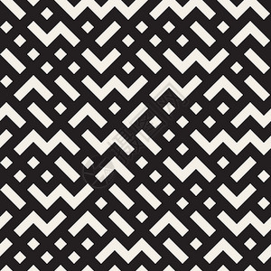 无矢量接缝多彩交叉形形状的立体 Jumble 模式对角线黑色风格正方形装饰小路艺术窗饰包装平铺背景图片