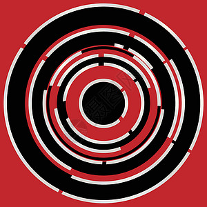 红色黑色通报 摘要背景圆形片段绘画艺术艺术品迷宫插图背景图片