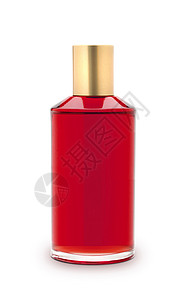 香香水玫瑰白色产品肥皂玻璃化妆品个性液体疗法红色背景图片