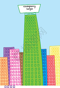 商业巨人的摩天大楼背景图片