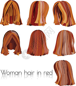 女人的头发造型冒充剪影黑色发型师插图美发师姿势背景图片