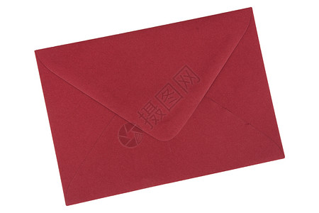 白色背景的黑暗红色信封办公室邀请函邮件笔记卡片空白明信片邮政背景图片