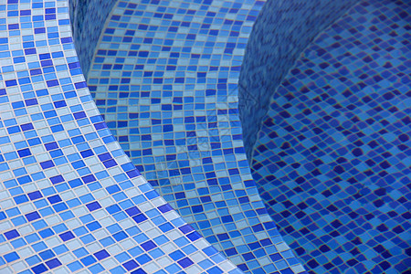 游泳池弯曲的台阶曲线液体海浪蓝色脚步涟漪楼梯背景图片