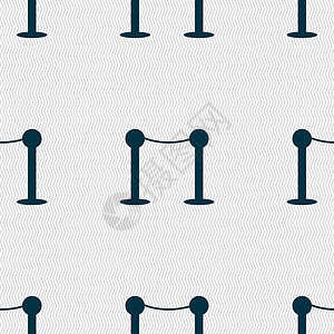 电影院围栏线图标标志 具有几何纹理的无缝模式 韦克托庆典歌剧白色栅栏地毯绳索名声障碍电影俱乐部背景图片