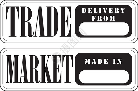 烫贸易和市场邮票印刷品插画