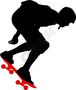滑板男生剪影剪影滑板运动员执行跳跃 它制作图案矢量木板文化男生空气滑冰男性闲暇城市青年诡计插画