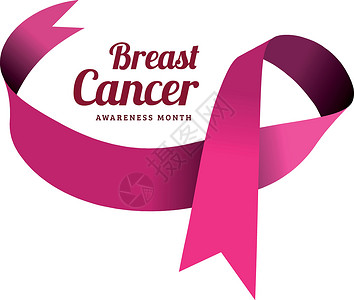 乳腺癌意识矢量符号活动女性协会丝绸治愈徽章生活胸部疾病插图背景图片
